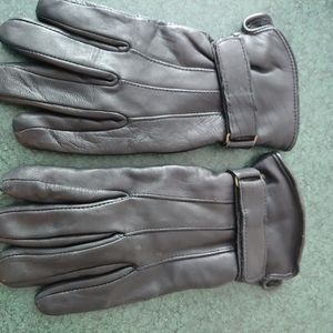 Womens leather gloves-lined